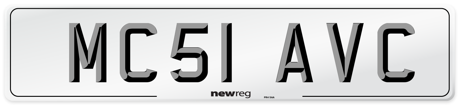 MC51 AVC Number Plate from New Reg